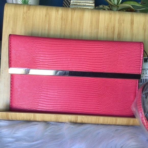 ZARA Pink Leather Purse NWT - Picture 7 of 11